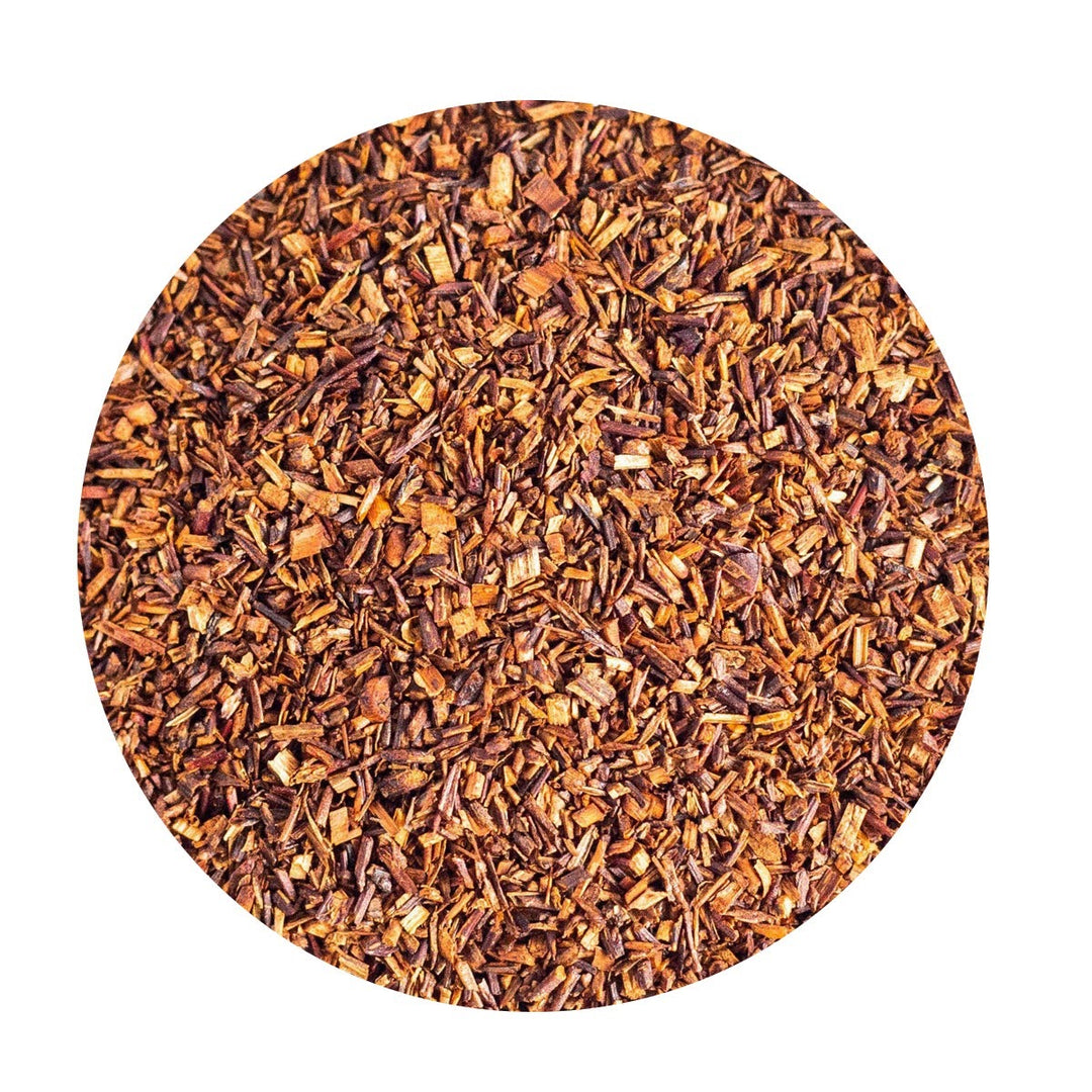 Loose Leaf Rooibos Tea with vanilla bean pieces.