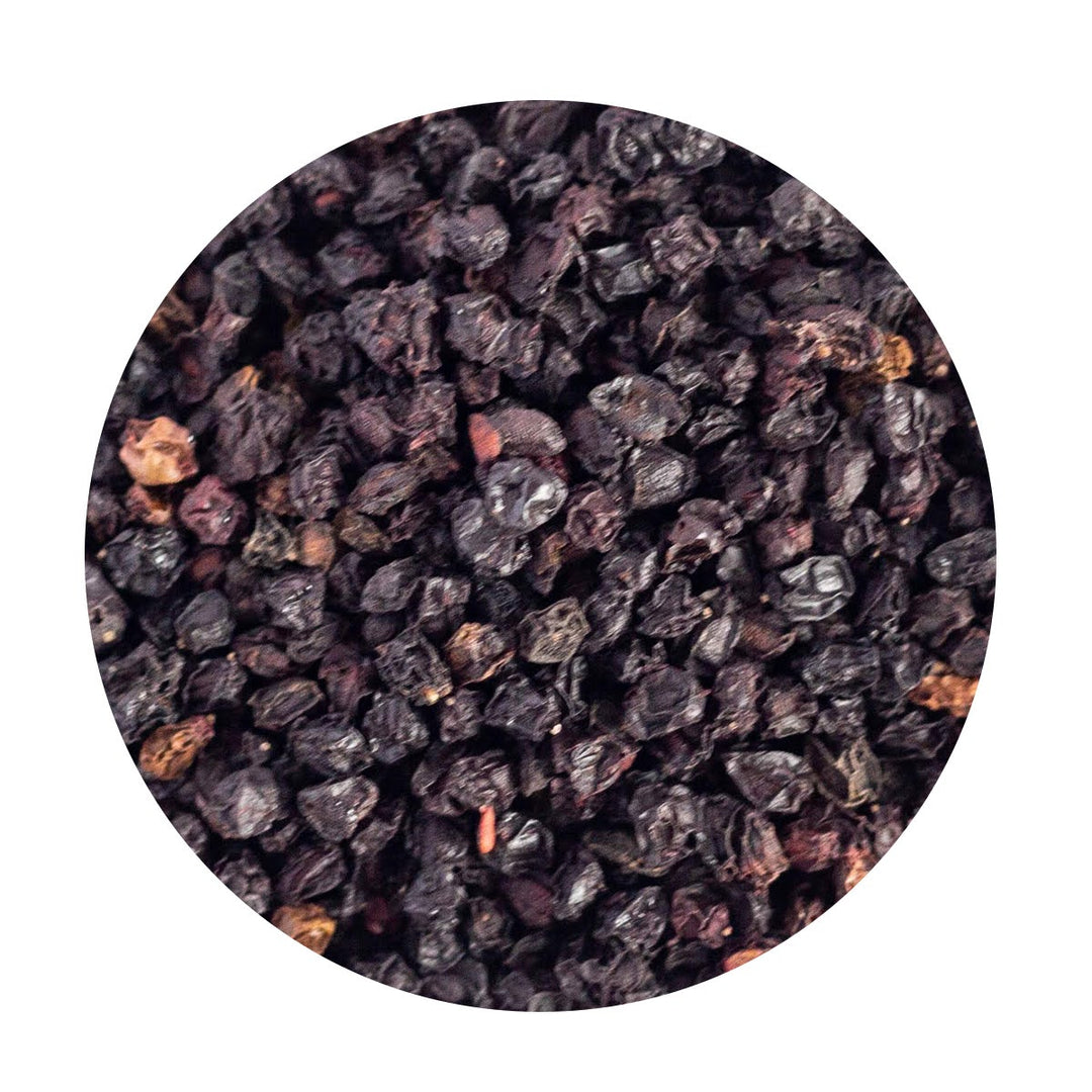 Loose Dried Organic Elderberries.