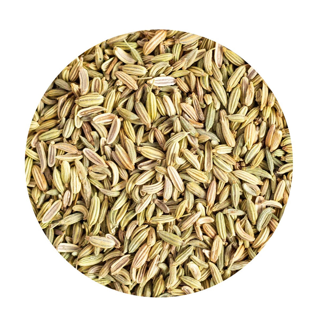 Loose Organic Fennel seeds.