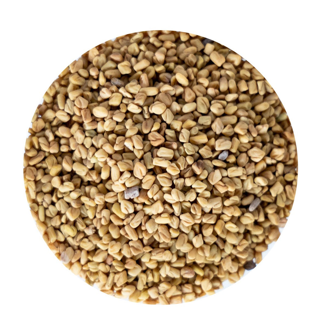 Loose Organic Fenugreek seeds.