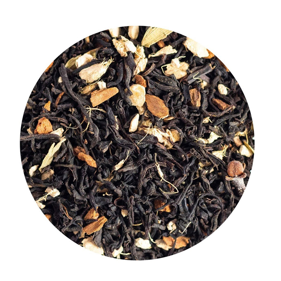 Loose Leaf Black tea with chai spices.