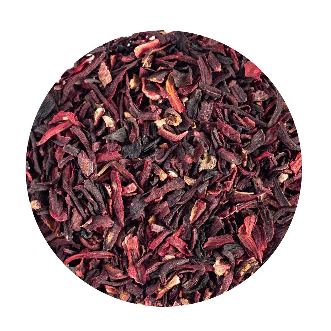 Loose Dried Organic Hibiscus petals.
