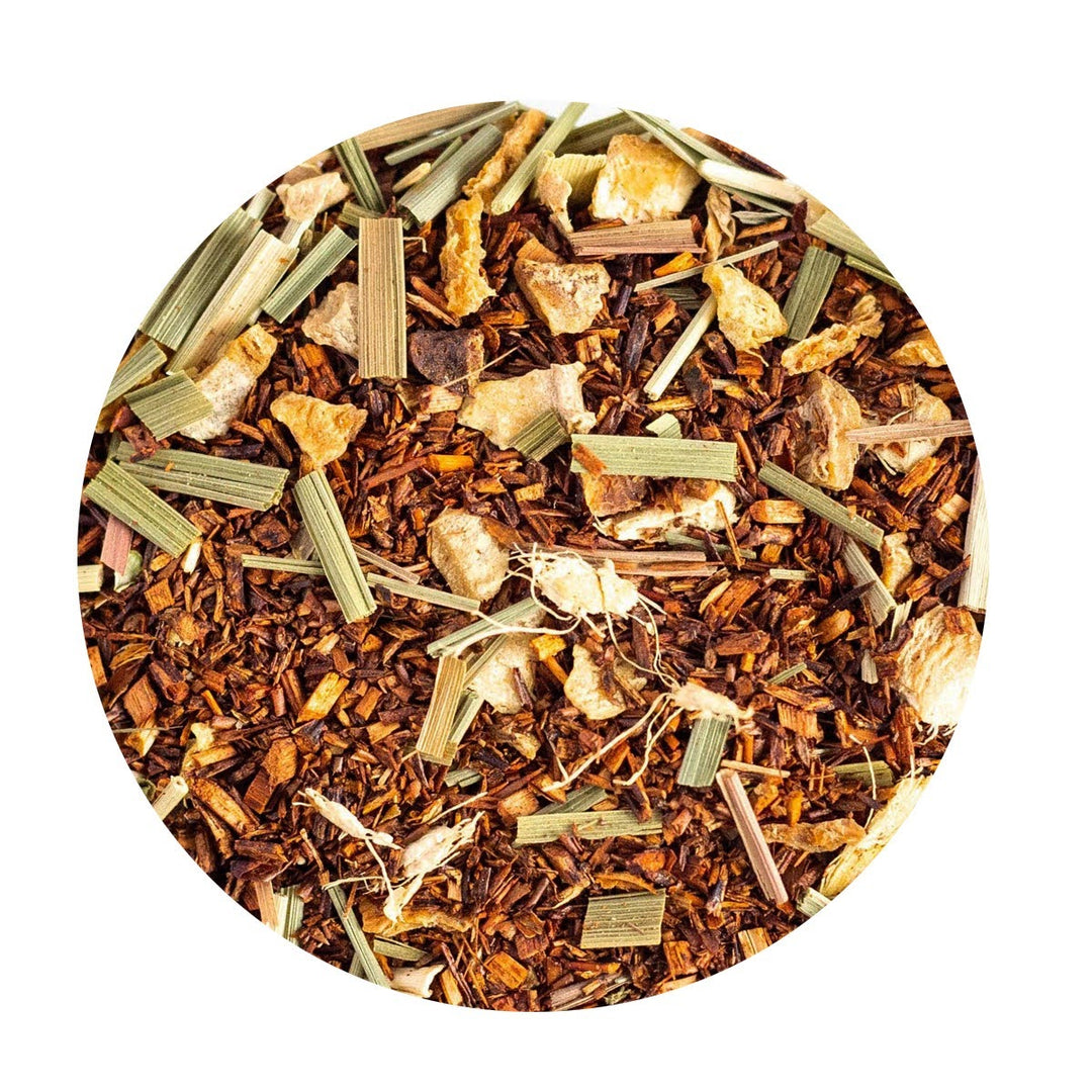 Loose Leaf Rooibos Tea with lemongrass and ginger.