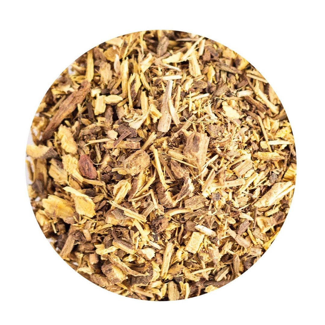 Loose Organic Licorice Root pieces.