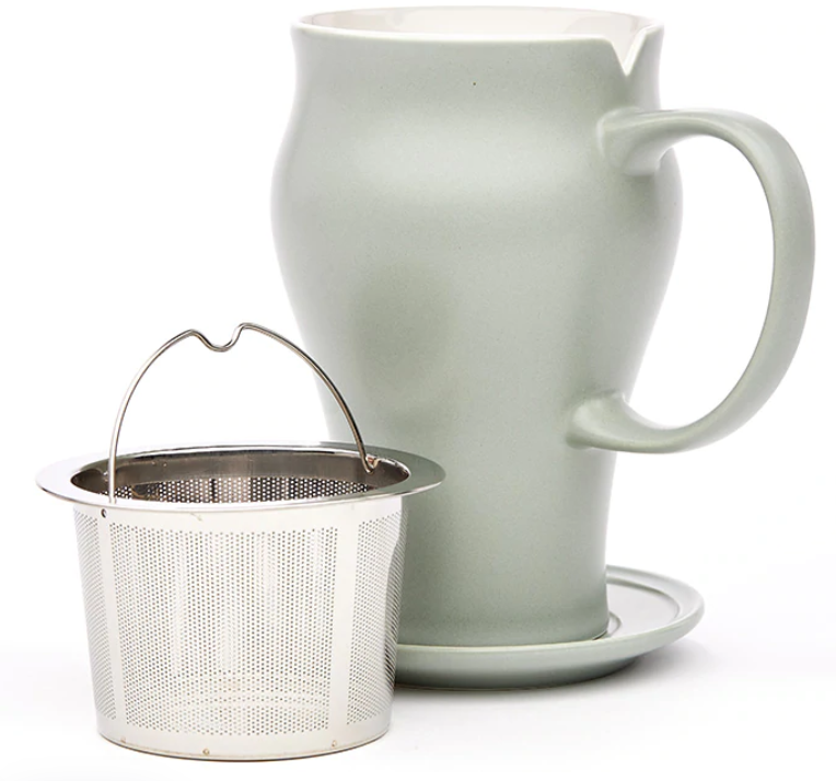 Satin Tea Mug Sage Green