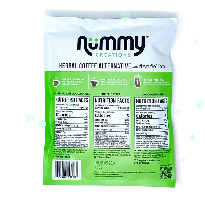 Nummy Creations Caffeine Free Coffee Substitute  4 Flavour Sample Pack